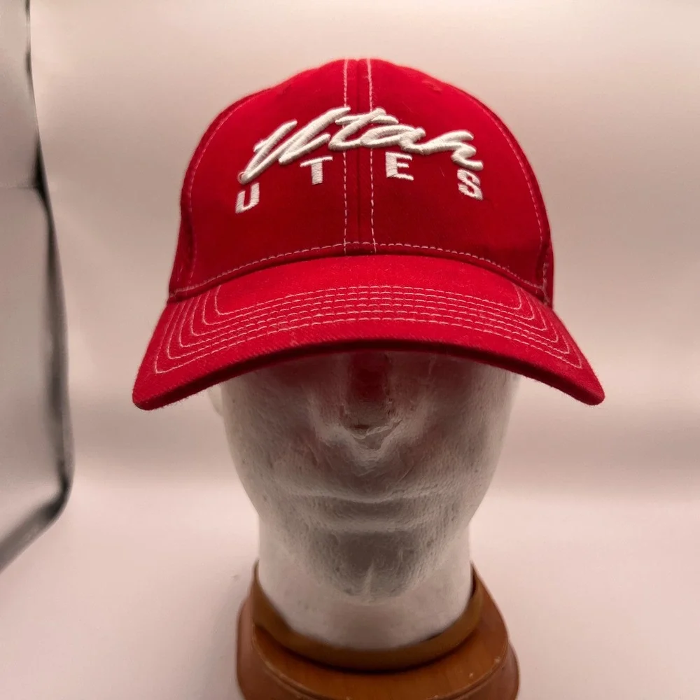 Utah Utes Hat Red Mesh Back Adjustable Baseball Cap NCAA Fan Gear